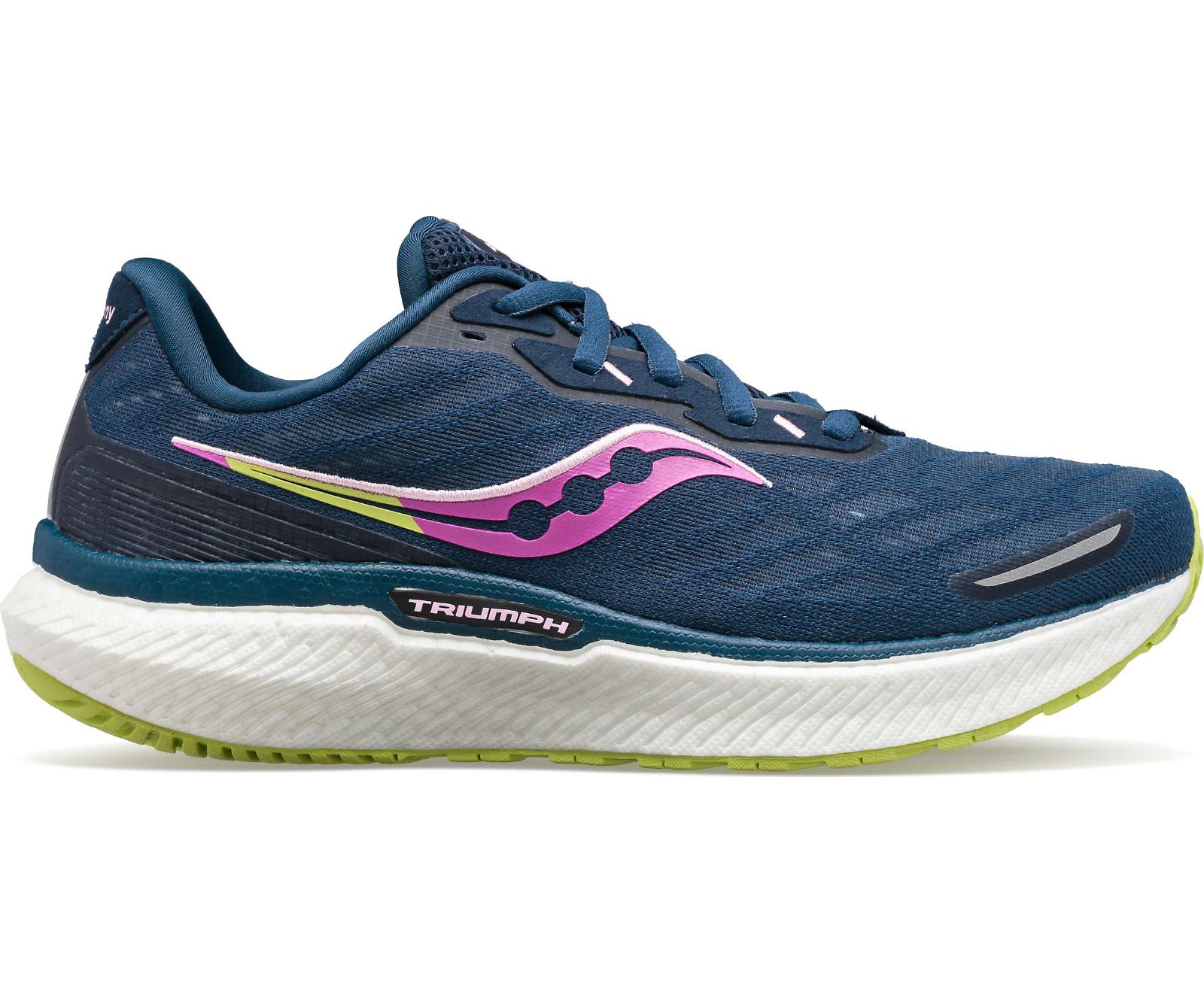 Women\'s Saucony Triumph 19 Running Shoes Navy / Green | Singapore 211EBCX